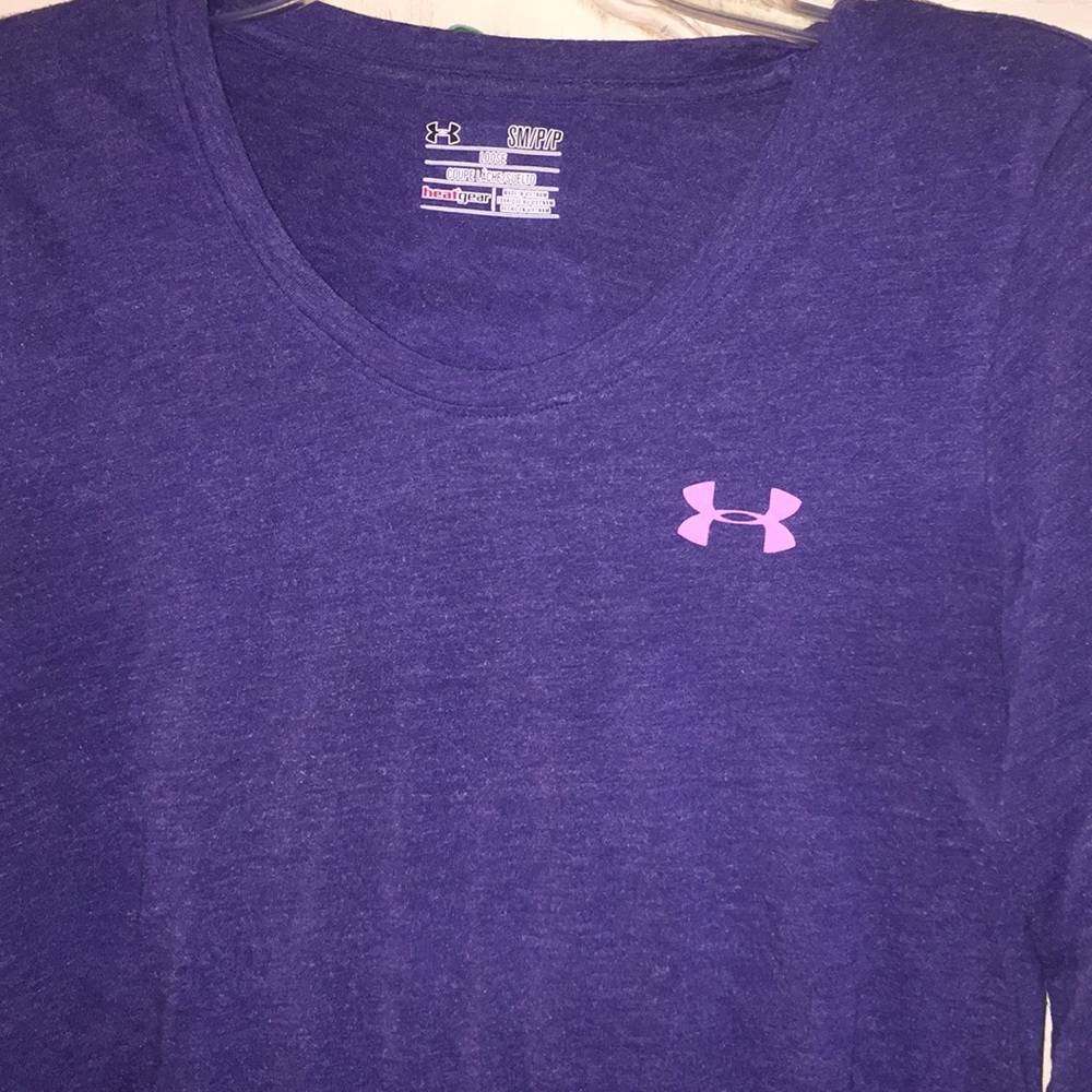 Under Armour loose fitting long sleeve purple tee
